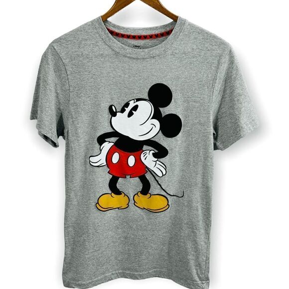 𝅺Disney Classic Mickey Mouse Gray T Shirt Small - Picture 1 of 6